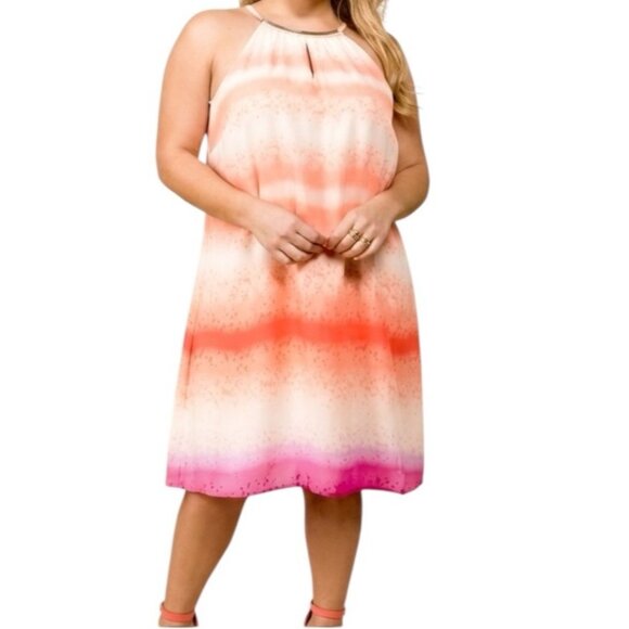 Luxology Dresses & Skirts - Luxology Dress MulticolorSleeveless Keyhole Neck Boho Spring Shift Dress 20W